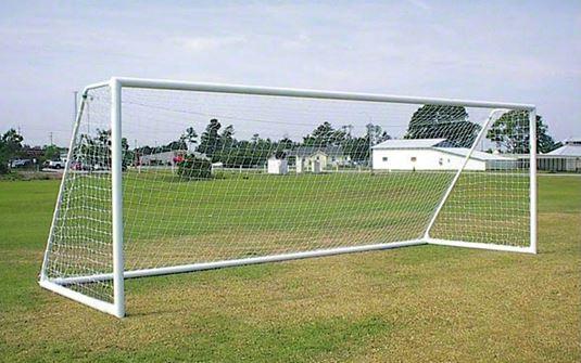 Pevo Supreme Series - 4&quot; Round Goals Goal Kick Soccer Youth - 6.5&#39; x 18.5&#39; - 4&quot; Round With Channel 