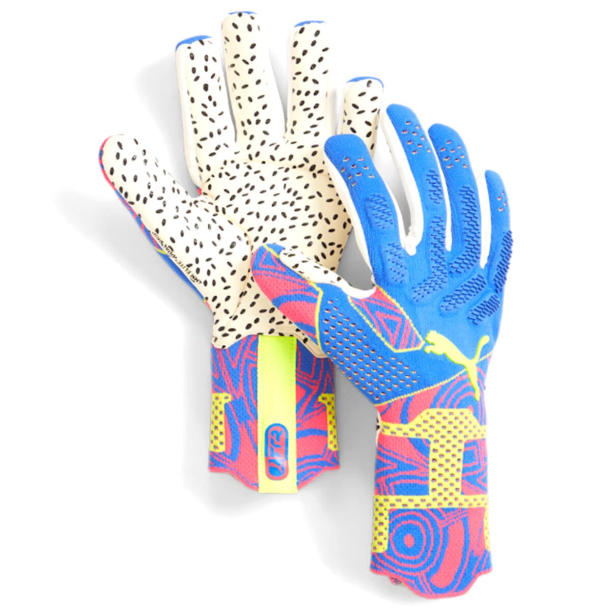 Puma Men&#39;s Future Ultimate Energy NC Goalkeeper Gloves | 04187401 Goalkeeper Gloves Puma 8 Ultra Blue / Yellow Alert / Luminous Pink 