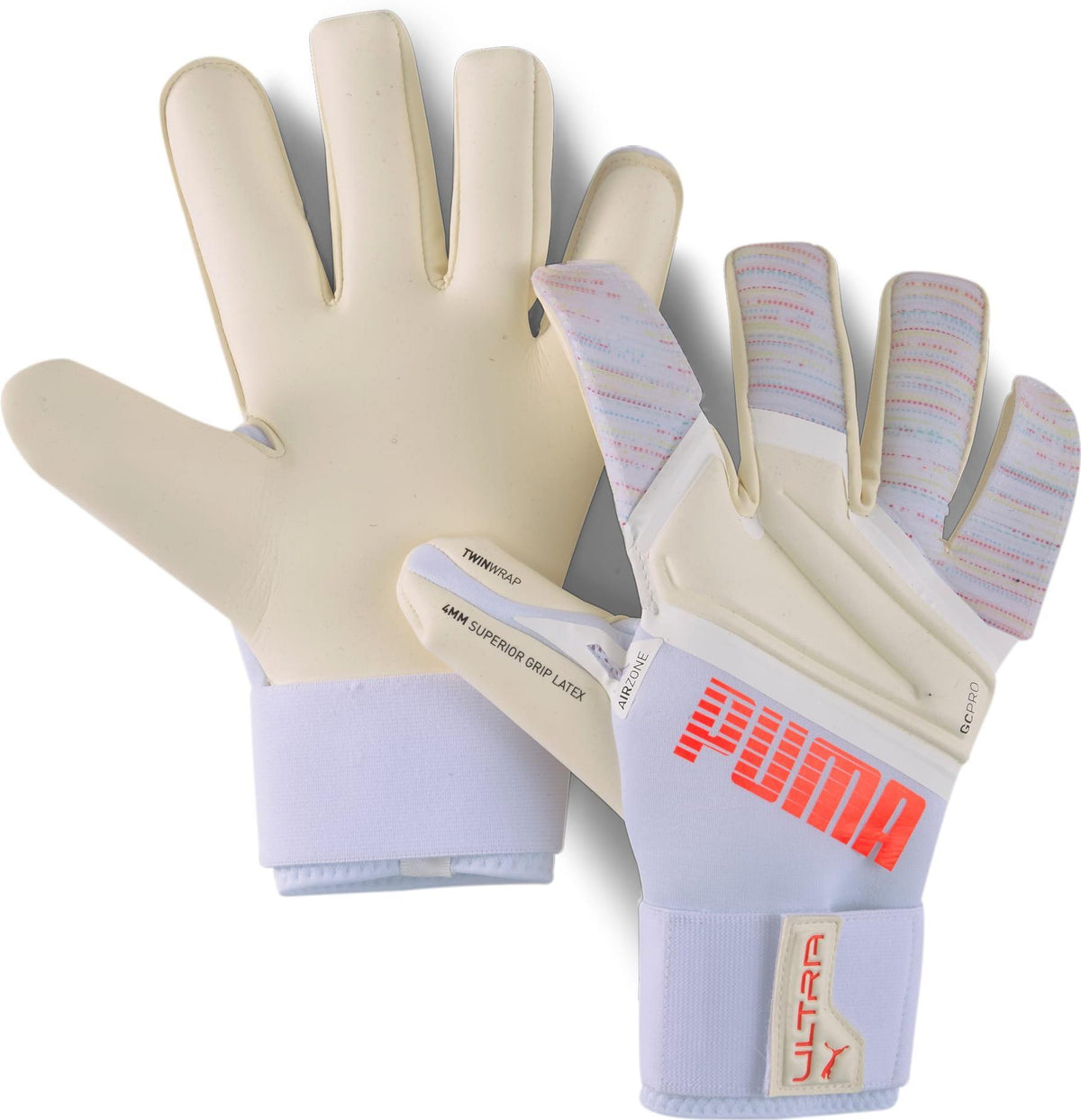 PUMA ULTRA Grip 1 Hybrid Pro Goalkeeper Gloves | 04169609 Goalkeeper Gloves Puma 7 Red Blast-Puma White 