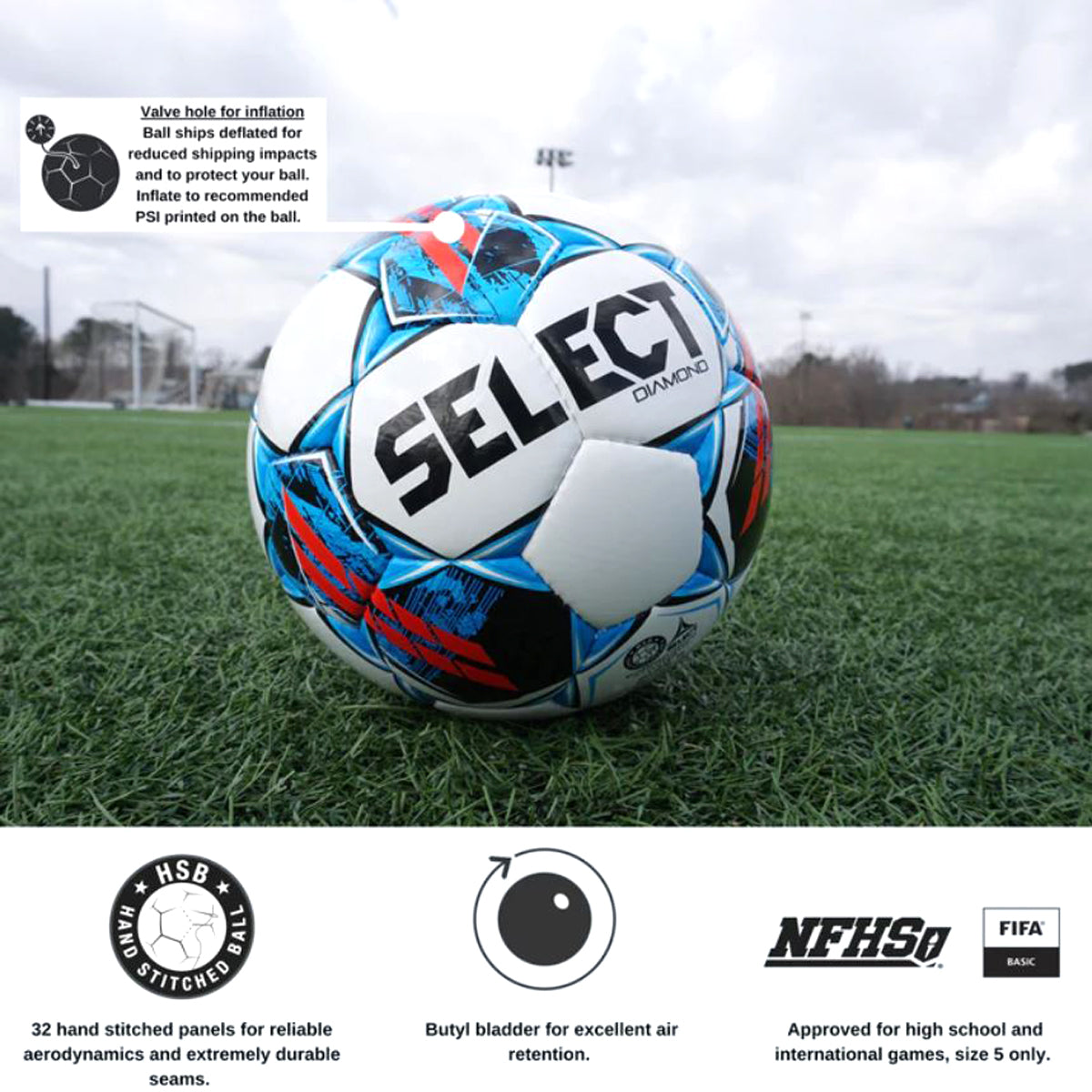 Select Diamond v22 Soccer Ball Soccer Balls Select 