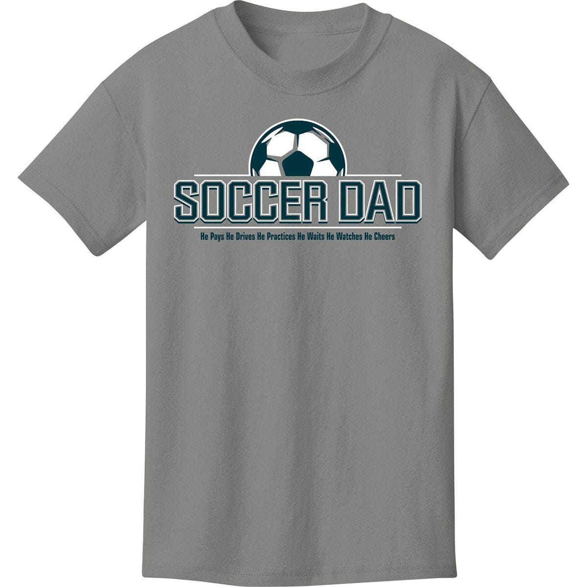 Soccer Dad Soccer T-Shirt Humorous Shirt 411 Youth Small Grey 