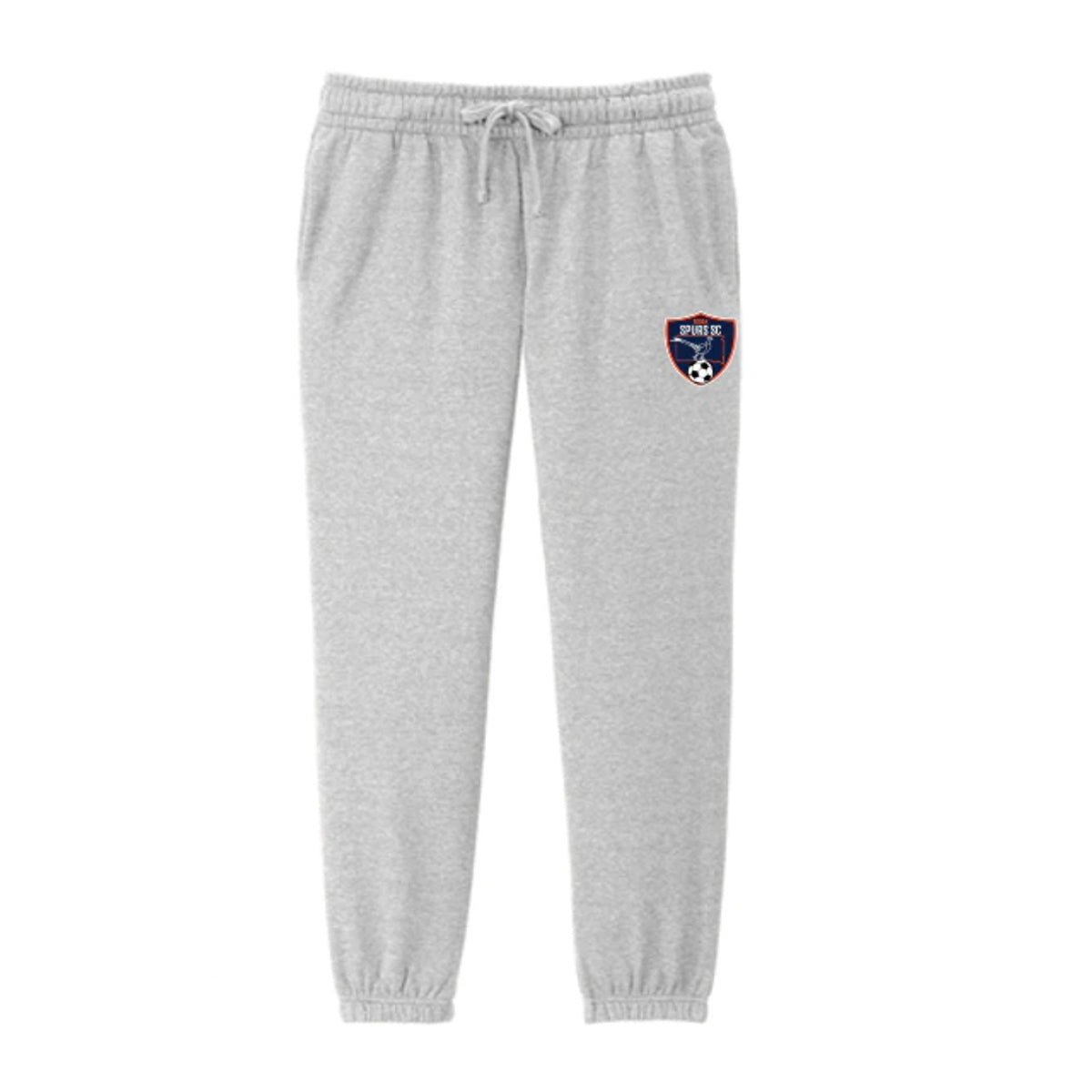 SoDak Spurs Soccer Club Ladies Fleece Sweat-Pant Pants Port &amp; Company Light Heather Grey X-Small 