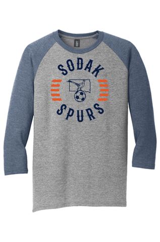 SoDak Spurs Soccer Club Men's 3/4 Sleeve Tee - Goal Kick Soccer