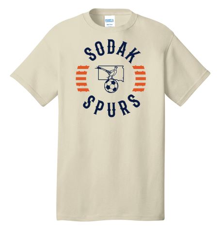 SoDak Spurs Soccer Club Men&#39;s Cotton Tee Shirts &amp; Tops Port &amp; Company Natural Men&#39;s Small 