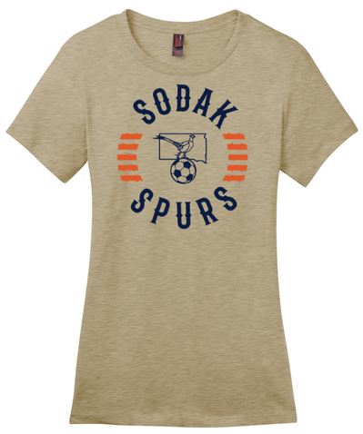 SoDak Spurs Soccer Club Women's Core Cotton Tee Shirts & Tops Port & Company Mocha Latte X-Small 