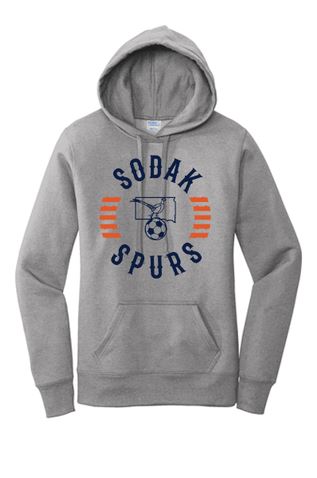 SoDak Spurs Soccer Club Women's Core Hooded Sweatshirt Hooded Sweatshirt Port & Company Athletic Heather X-Small 