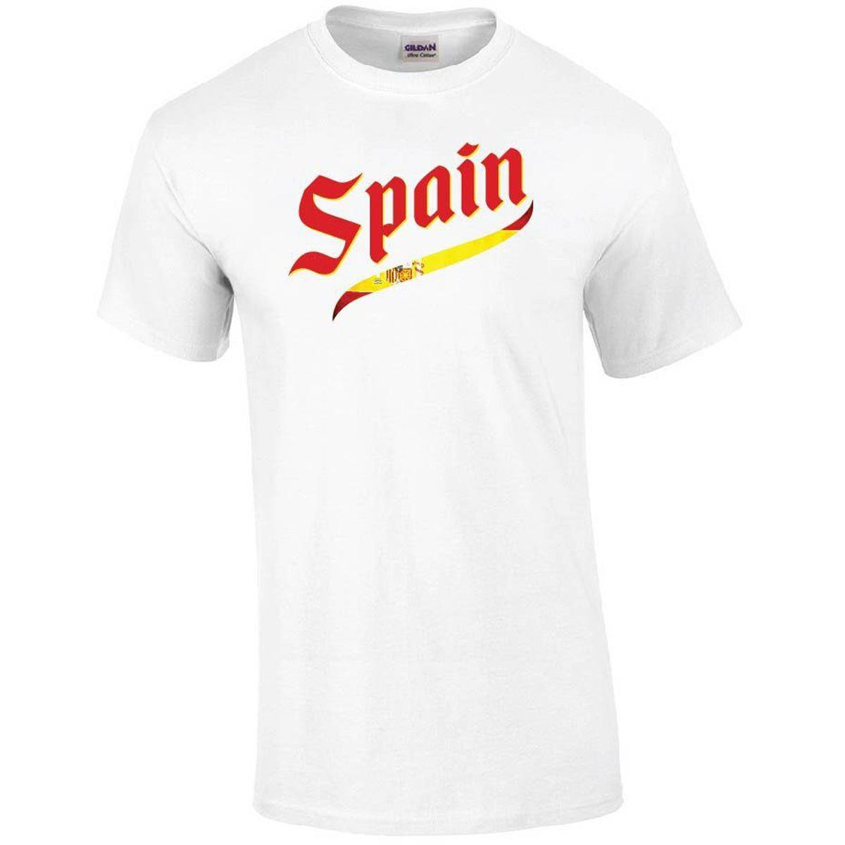 Spain Script World Cup 2022 Printed Tee T-shirts 411 Youth Medium White Youth