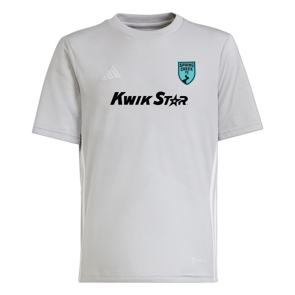 Spring Creek FC &#39;23-&#39;24 Recreational Match Jersey - Grey Jersey Adidas Youth Small (8) Grey/White 
