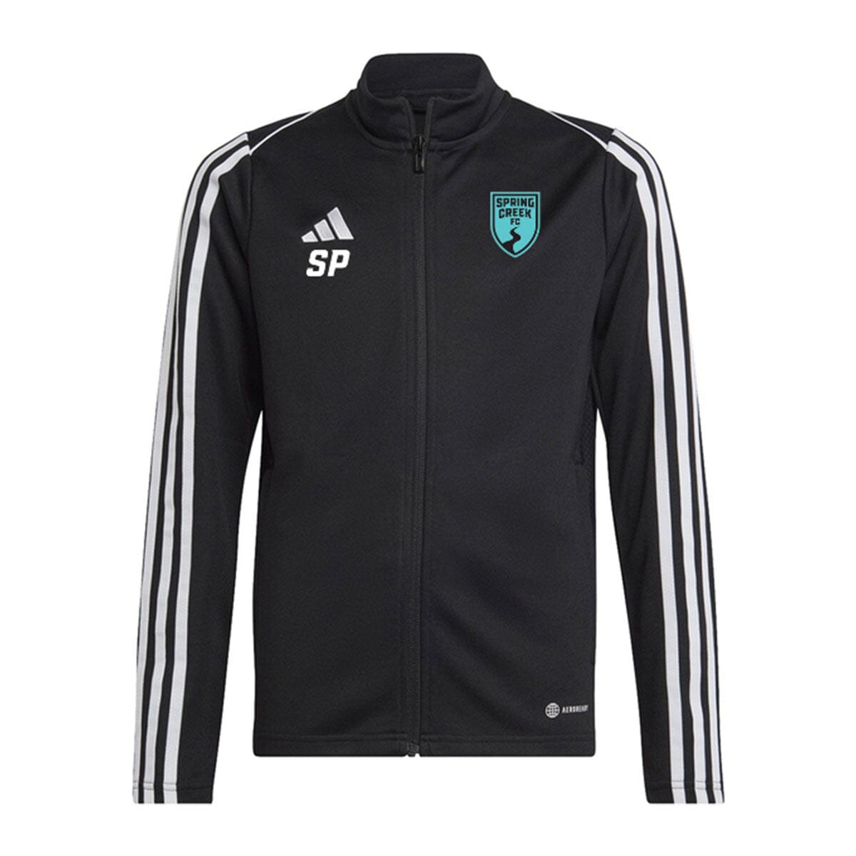 Spring Creek FC '23-'24 Training Jacket - Black Jersey Adidas Youth Small (8) Black 