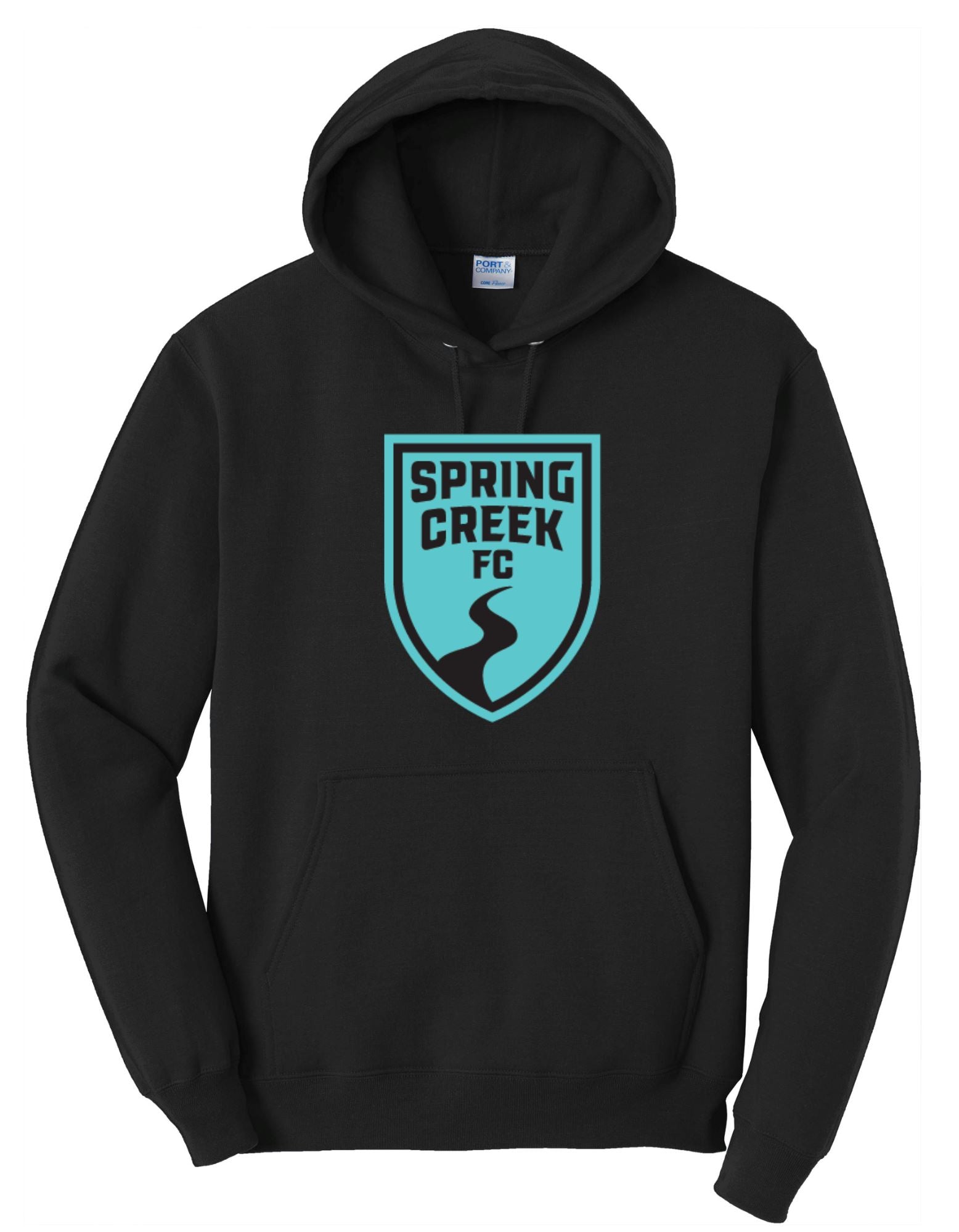 Spring Creek FC | Men's Hooded Sweatshirt Goal Kick Soccer Black Men's Small 
