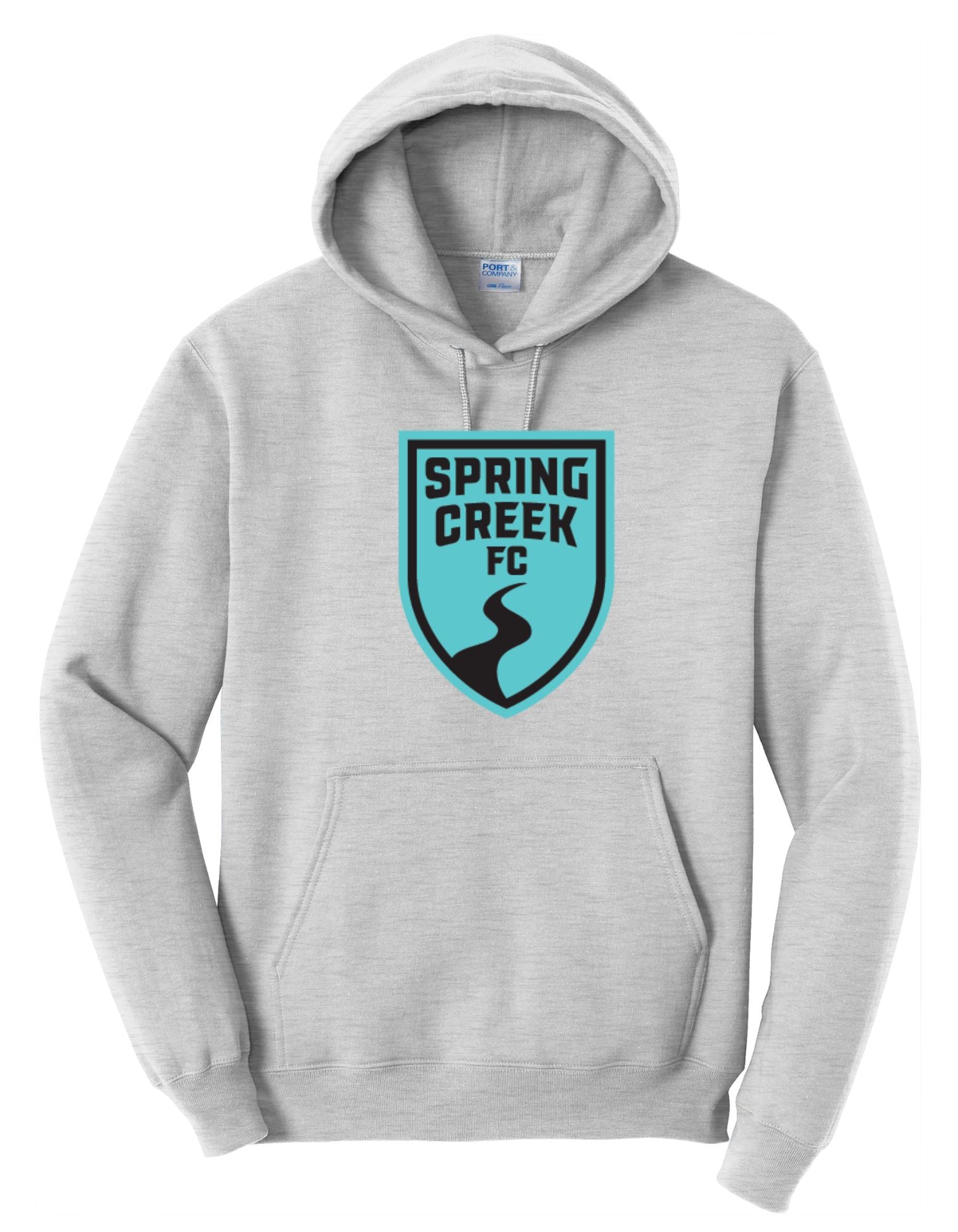 Spring Creek FC | Men's Hooded Sweatshirt Goal Kick Soccer Heathered Grey Men's Small 