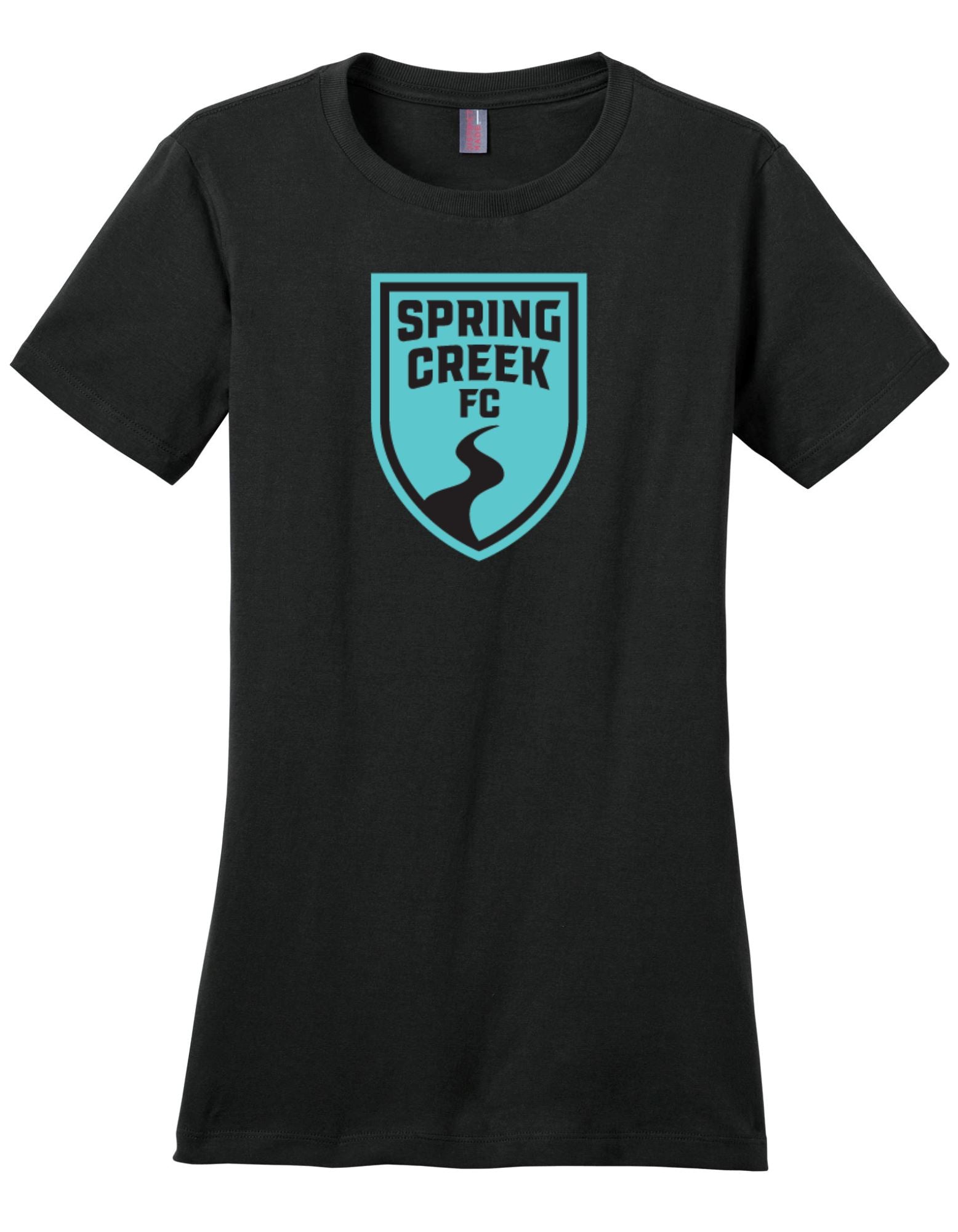 Spring Creek FC | Women's Short Sleeve t-shirt Goal Kick Soccer Black Women's Small 