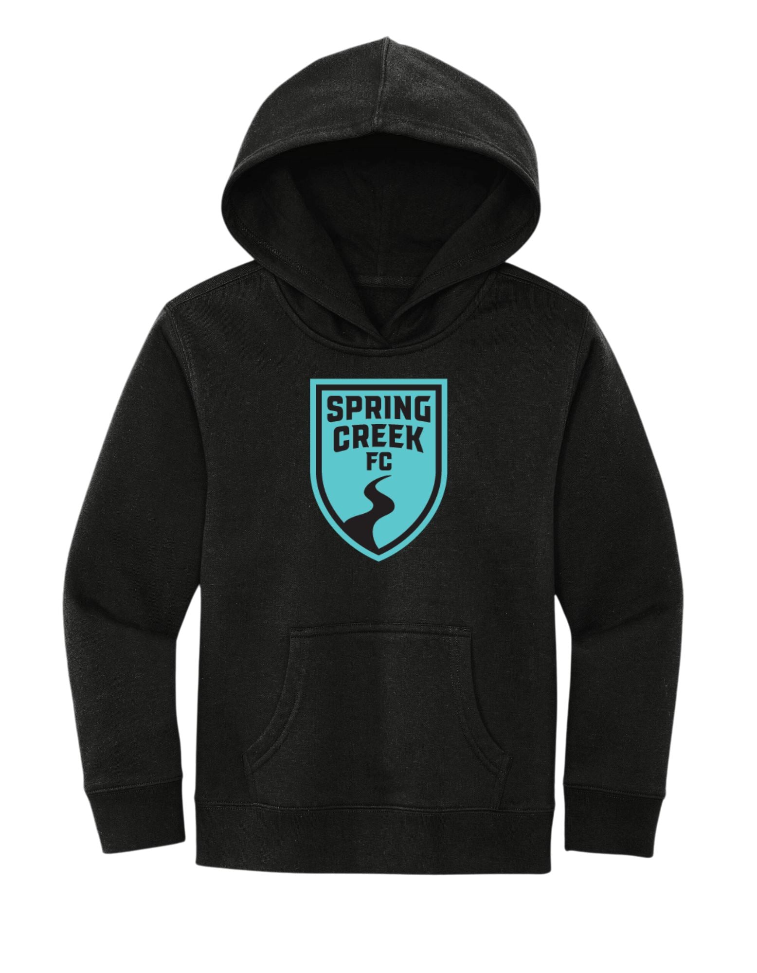 Spring Creek FC | Youth Hooded Sweatshirt Goal Kick Soccer Black Youth Small 