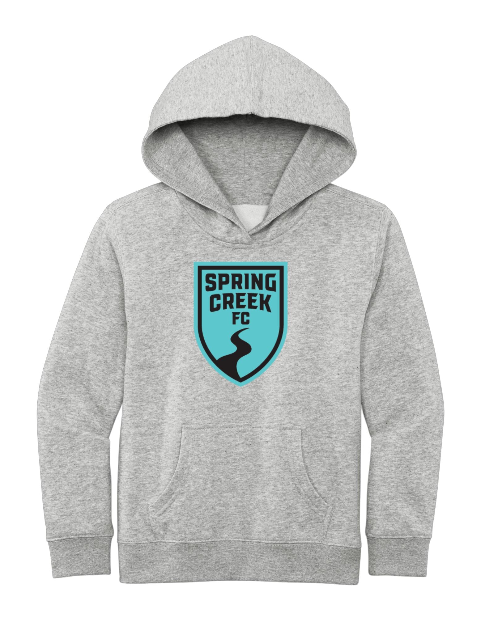 Spring Creek FC | Youth Hooded Sweatshirt Goal Kick Soccer Heathered Grey Youth Small 