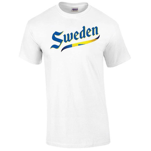 Sweden Script World Cup 2022 Printed Tee T-shirts 411 Youth Medium White Youth