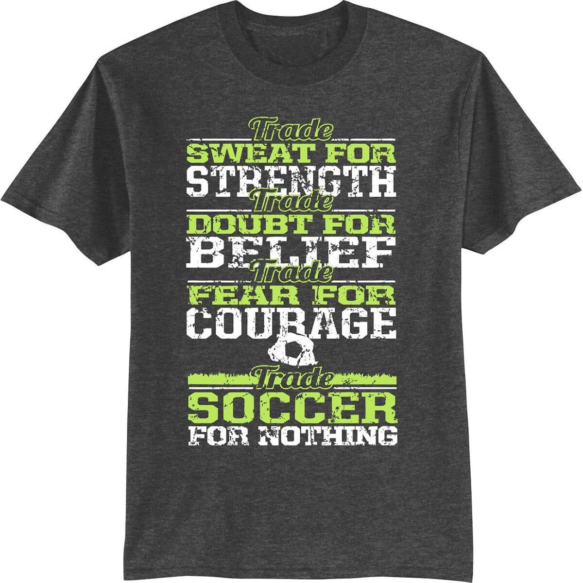 Trade Soccer for Nothing T-Shirt Humorous Shirt 411 Youth Small Charcoal Heather 