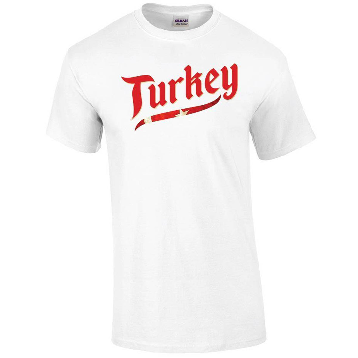 Turkey Script Euro 2016 Printed Tee T-shirts 411 Youth Medium White Youth