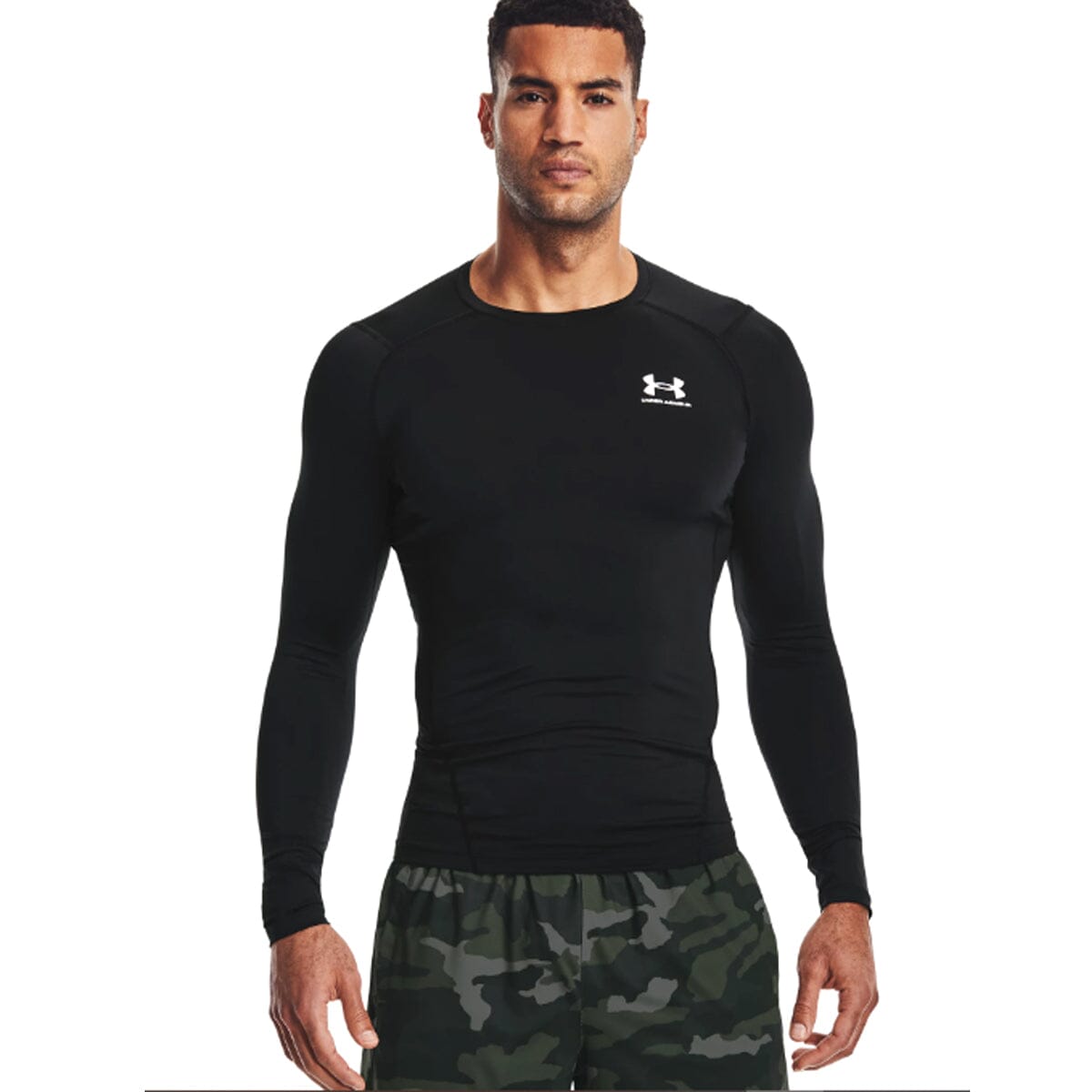 Under Armour Men's UA HeatGear® Armour Long Sleeve | 1361524 Adult Small /  Black / White