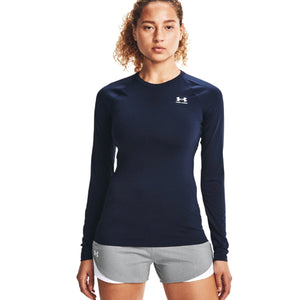 Under Armour Women's HeatGear Compression Long Sleeve - Black, MD