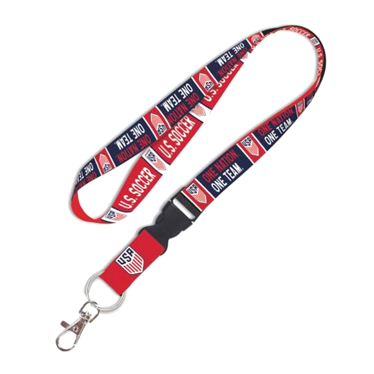 US Soccer - National Team Lanyard w/detachable buckle 1 Accessories WinCraft Red/Blue 