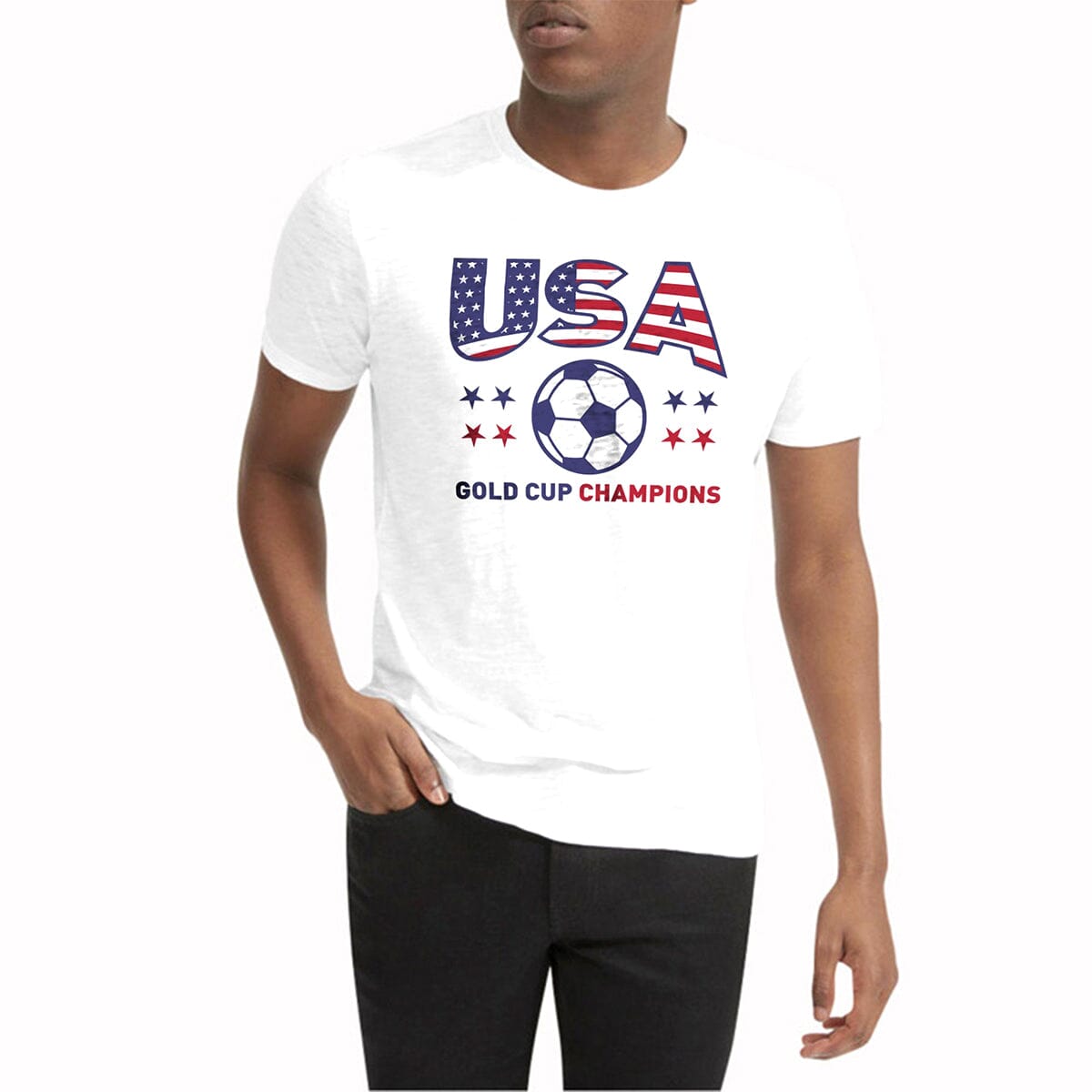 USA Gold Cup 2019 Champions Shirt T-shirts 411 Youth Medium White 
