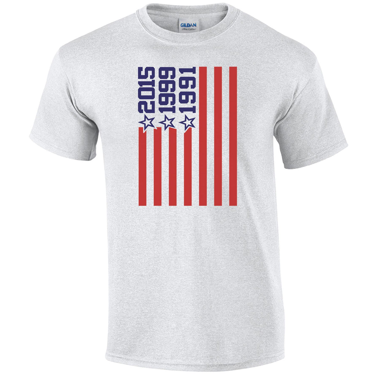 USA Soccer T-Shirt - 3 Stars T-shirts 411 Youth Medium Ash Youth