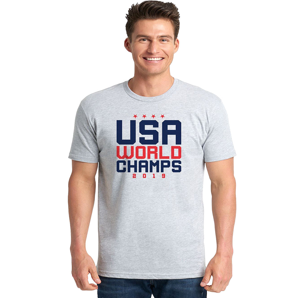 USA World Champions Shirt T-shirts 411 Youth Medium Ash Youth
