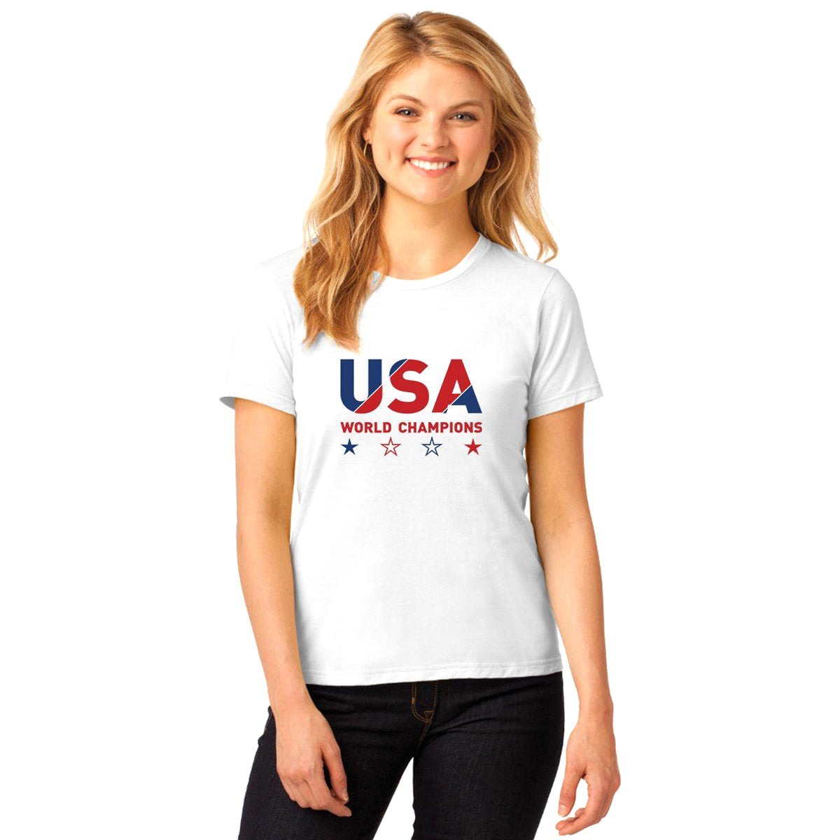 USA World Cup 2019 Champions Shirt T-shirts 411 Small White Women's