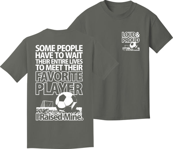 Utopia Favorite Player Soccer T-Shirt Humorous Shirt Utopia Youth Small Charcoal 