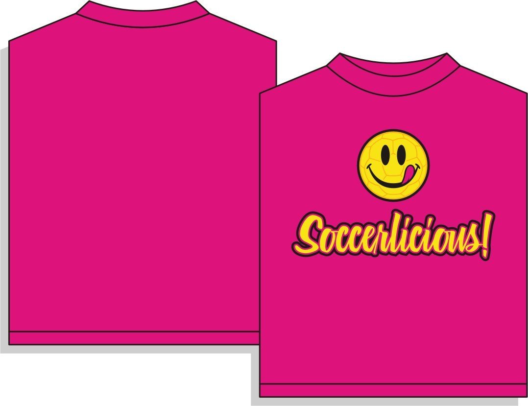 Utopia Soccerlicious Short Sleeve Soccer T-Shirt Humorous Shirt Utopia Adult Small Pink 