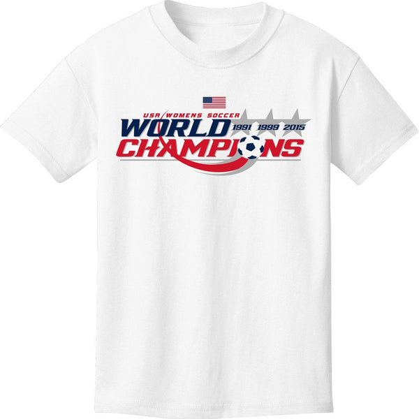 Utopia USA Women&#39;s World Champs Soccer T-Shirt T-Shirt Utopia Adult Small White 