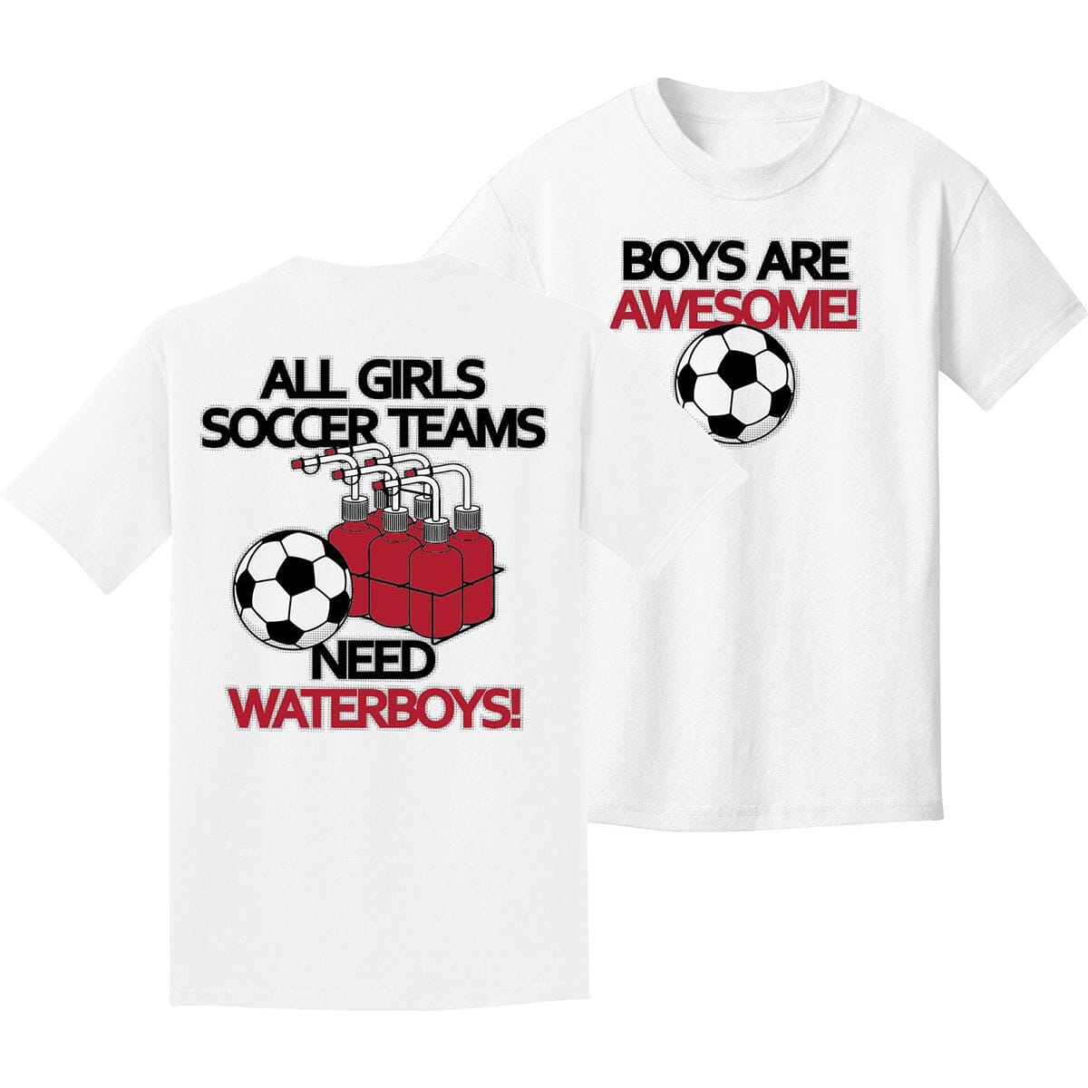 Waterboy Soccer T-Shirt Humorous Shirt 411 Youth Small White 