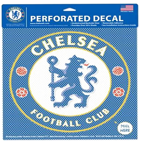 WinCraft Chelsea FC Perforated Vinyl Decal Accessories WinCraft 12&quot; x 12&quot; 