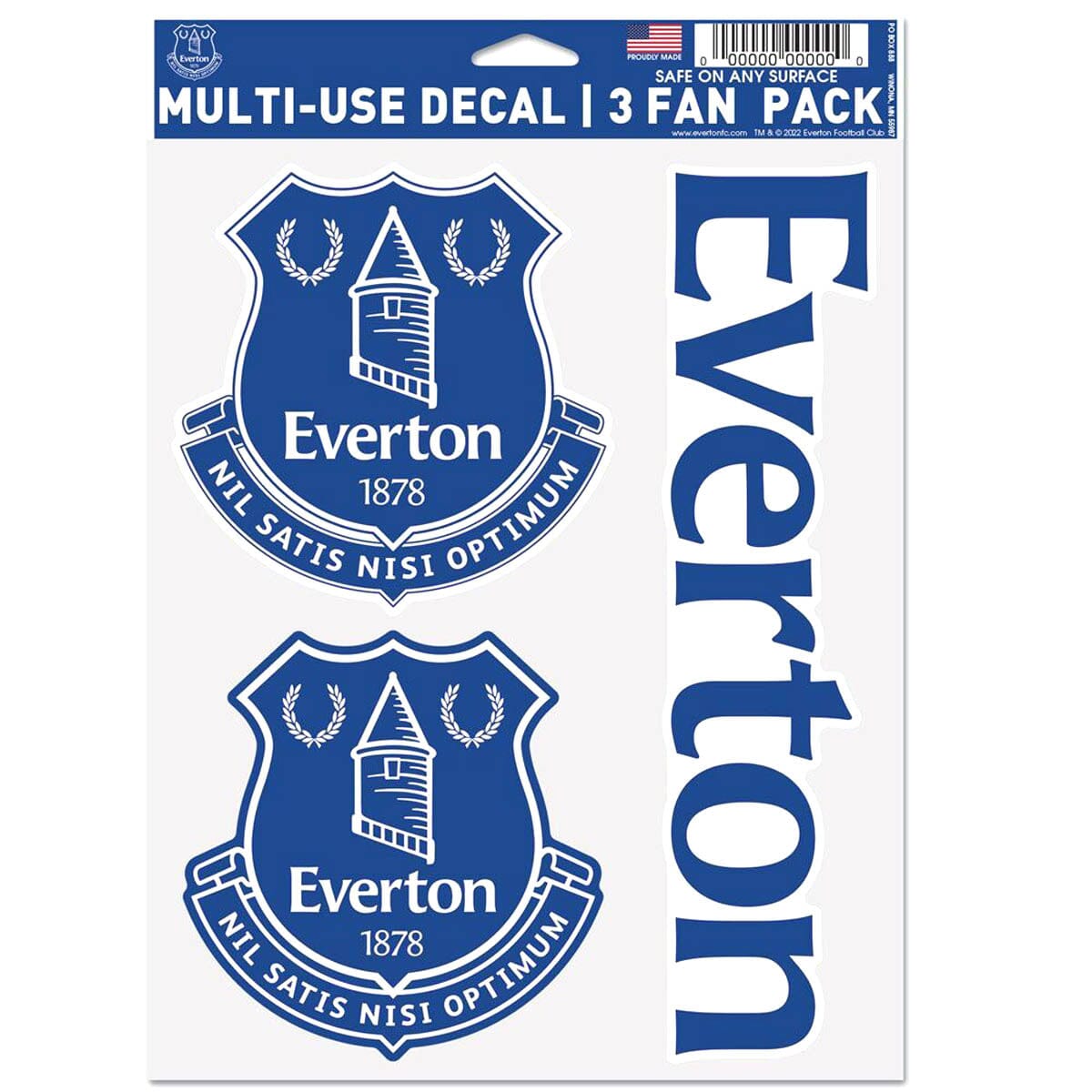 WinCraft Everton FC Multi Use Decal 3 Fan Pack Accessories WinCraft 
