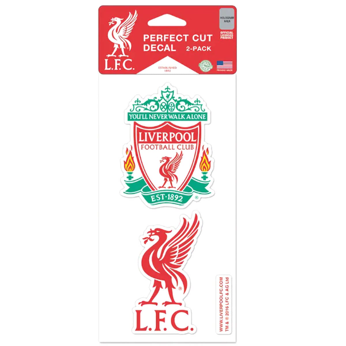 Lfc Cut File WinCraft Liverpool FC Die Cut Set Of Two 4x8 Decals - Goal Kick Soccer